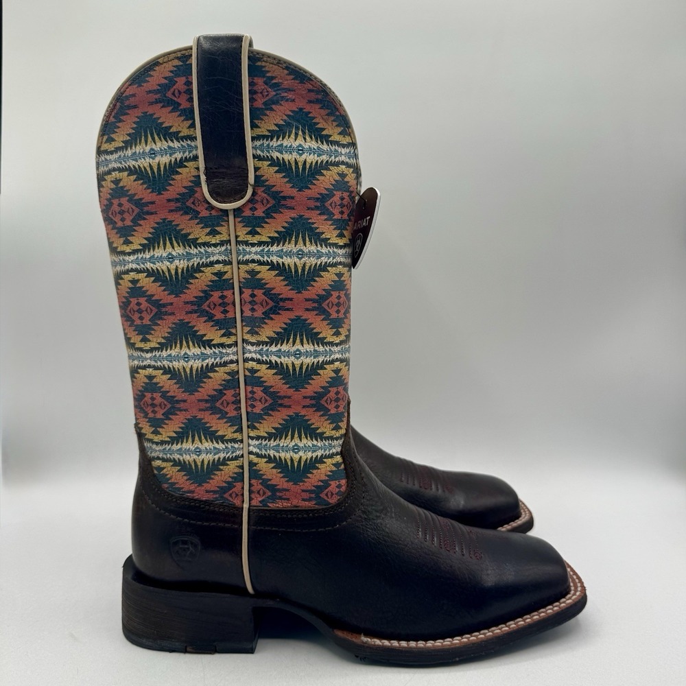 Ariat Pendleton Circuit Savanna Boot Women's Size 6 B Crackle Cafe Brown Leather - Picture 15 of 16